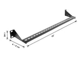 Delock 19? 1 He Organizador De Cables Panel Carril De Sujeción De Cables Profundidad Ajustable 40 - 90 Mm Negro