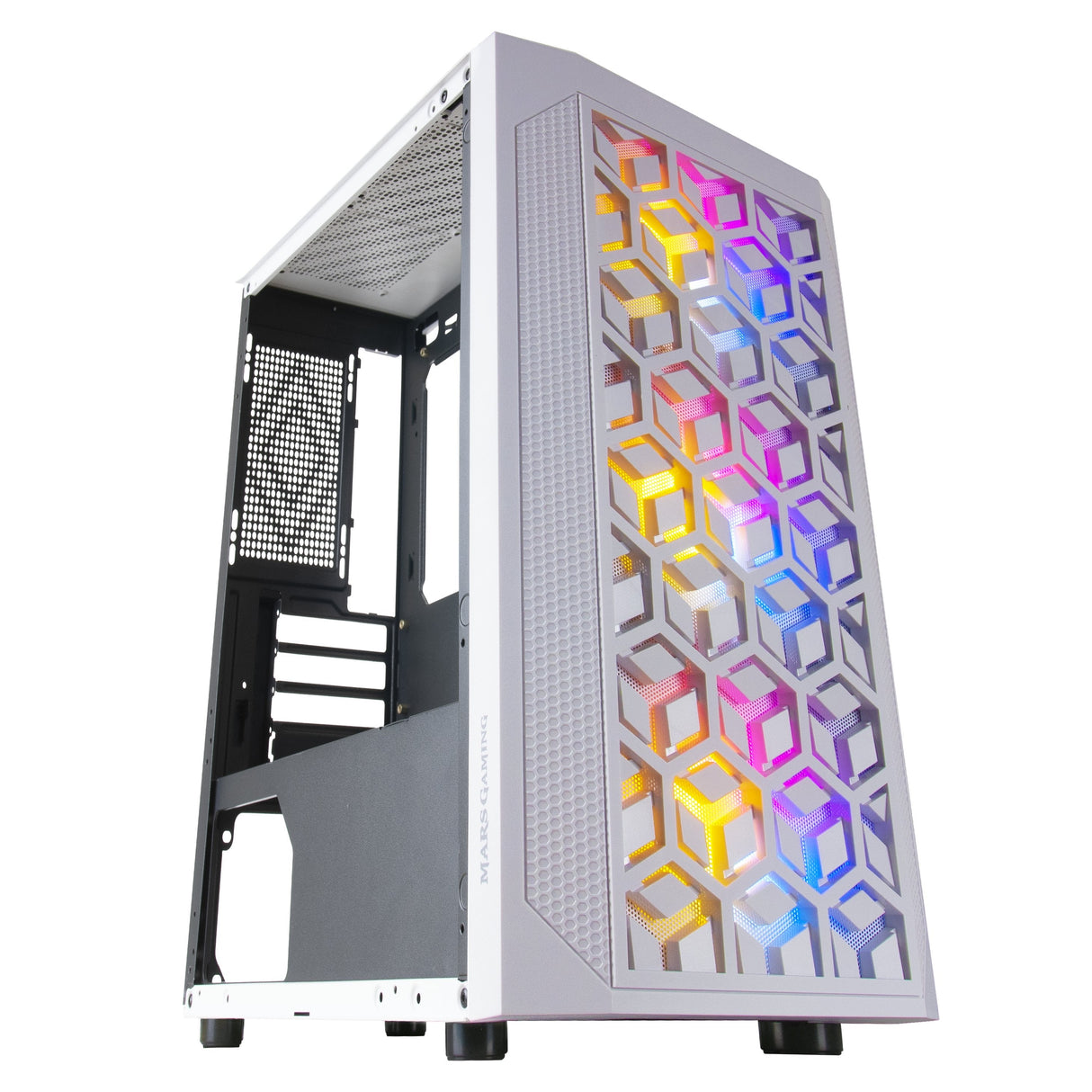 Caja Pc Marsgaming Microatx Mcmesh White