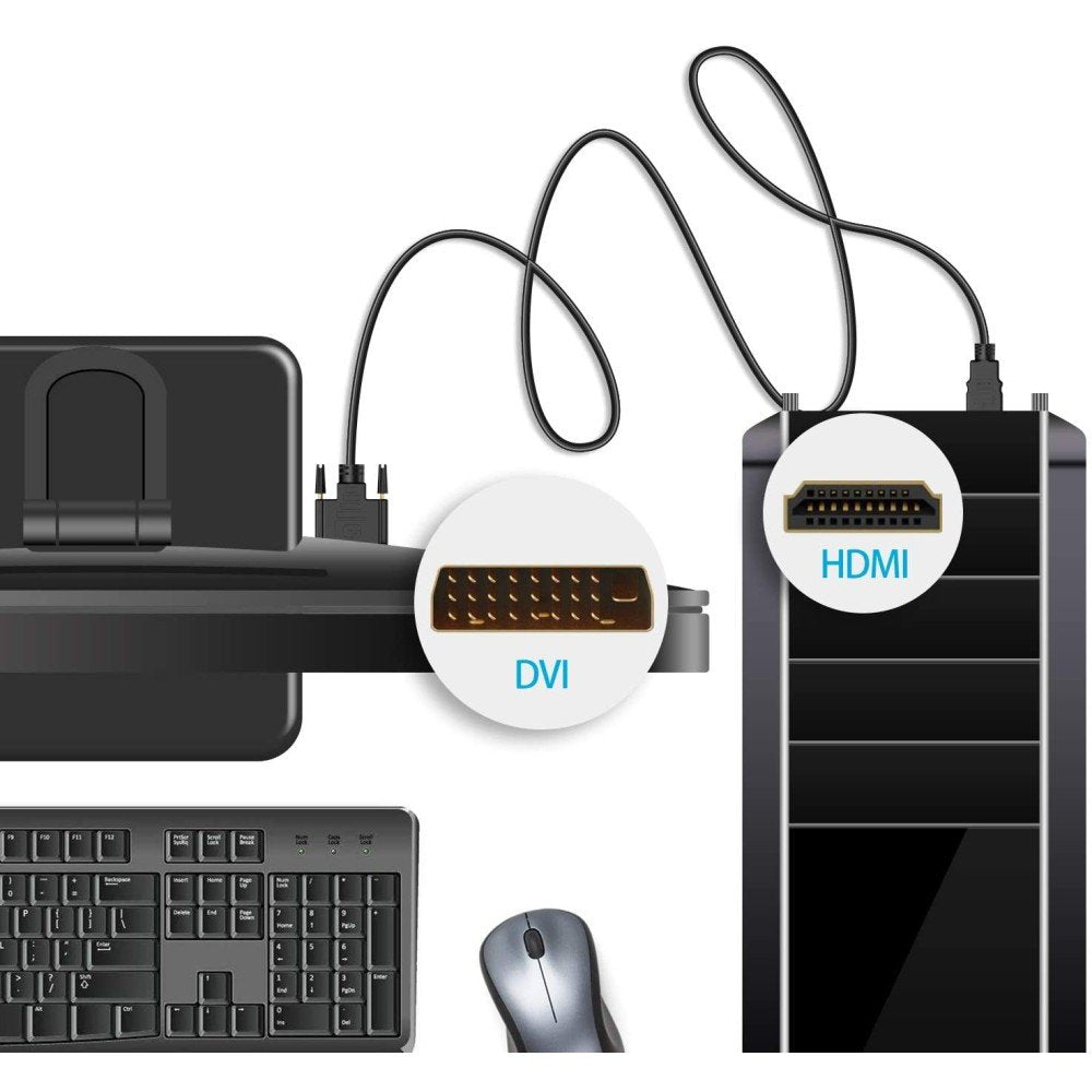 Cable Techly 3.0m Hdmi - Dvi-D M/M 3 M Negro