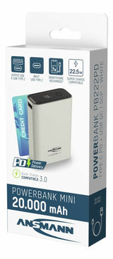 Ansmann Powerbank Pro 20.000 Mah Usb-A+C Port 22,5w Wh. 1700-0157