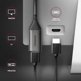 EAN 8595247907141 - Axagon RVC-HI2M adaptador de cable de vídeo 0,25 m USB Tipo C HDMI Negro imagen 4
