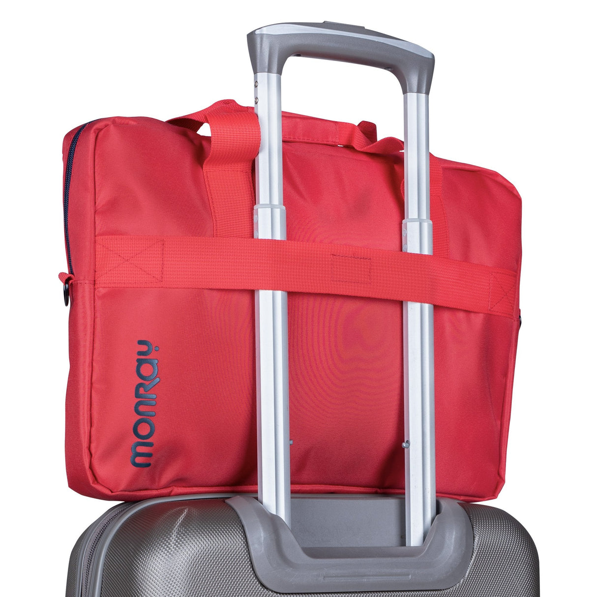 Maletín Monray Ginger Para Portátiles Hasta 15.6' Cinta Para Trolley Rojo