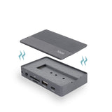 Docking Usb Tipo-C Tooq Tqe-2242g Ranura Ssd M.2 1xhdmi 1xrj45 1xusb 1xusb Tipo-C 1xlector Tarjetas 1x Jack 3.5 1xusb Tipo-C Pd