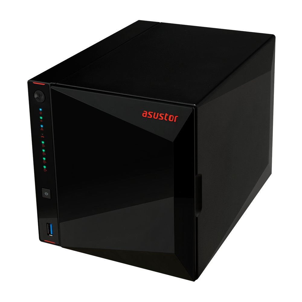 Servidor Nas Asustor  Nimbustor 4 As5304t 4 Bahias Celeron Quad Core J4105 1.5ghz 4gb Hdmi 2.0 Spdif 2x 2.5 Gbe  Usab 3.2 ,Raid 0,1 Jbod Sata 6gb