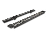 Delock 19? Keystone Patchpanel 24 Port Gewinkelt Mit Entlastungsschiene Schwarz