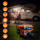 Extralink Ex.30714 Motor-Generador 7000 W 25 L Gasolina Negro, Naranja