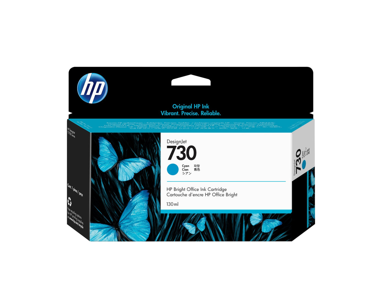 EAN 0190781726937 - HP 730 130-ml Cyan DesignJet Ink Cartridge cartucho de tinta 1 pieza(s) Original Rendimiento estándar imagen 1
