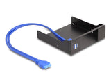 Delock 18006 Marco De Instalación Metálico De 5.25? Para Rack Móvil Slim Bay Con Concentrador Usb 5 Gbps