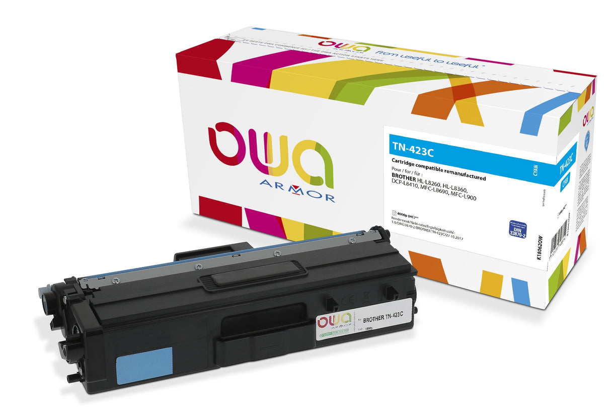 Owa Toner Compatible Para Brother Tn-423c Cyan 4000 S. (Hc)