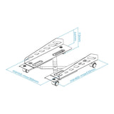 Soporte Para Cpu De Suelo Ruedas Plegable Negro