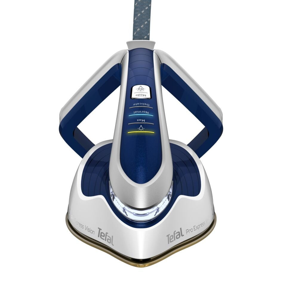 Estación De Planchado Tefal Pro Express Vision Gv9812e0 A Vapor 3000 W 1,1 L Suela Durilium Airglide Autoclean Azul, Blanco