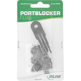 Bloqueador De Puertos Rj45, Set Básico Con 10 Bloqueadores Y Llave, Negro