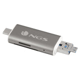 Lector De Tarjetas Externo Ngs Ally Reader Usb 2.0 Usb Tipo-C Micro Usb
