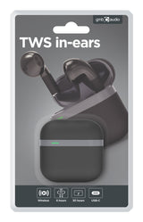 Auriculares Gembird Bluetooth Tws-02-Bk  Negro Gris