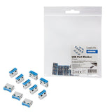 Logilink Au0046 Usb Port De Blocker Candado Para Puertos Usb 10x Locks