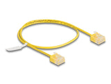 Delock Rj45 Cable De Red Cat.6 Utp Ultra Slim 0,5 M Amarillo Con Kurzen Machon