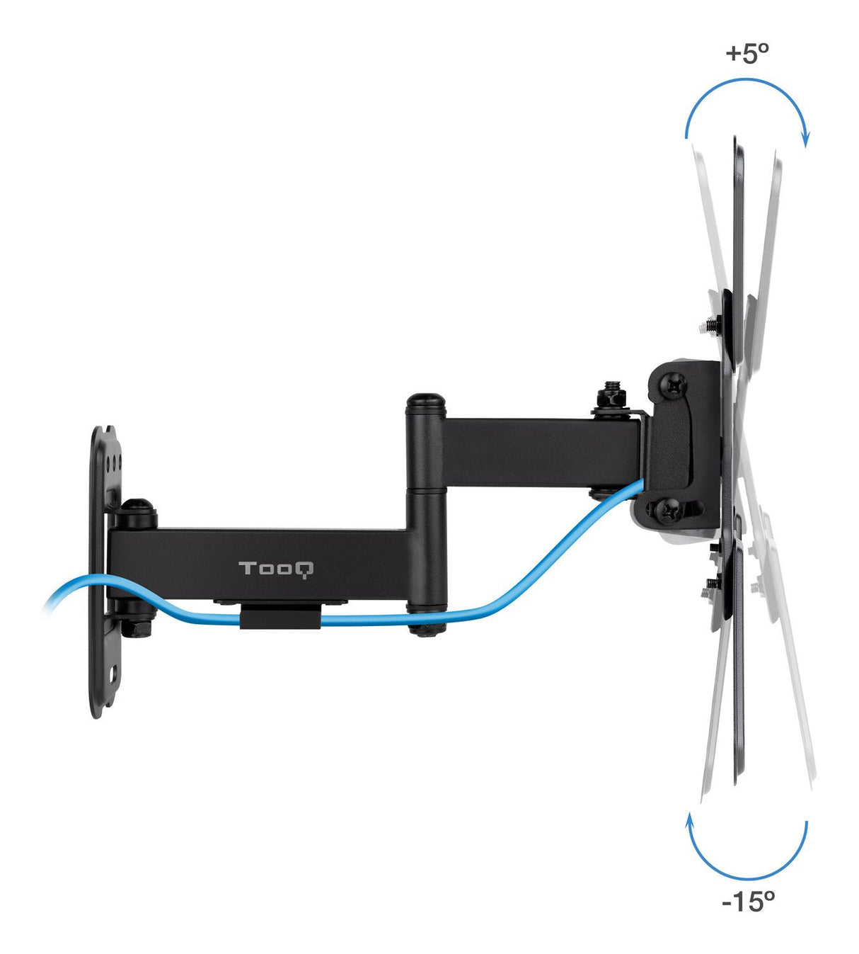 Soporte Pared Pantallas 13-43" Gira/Incli Negro