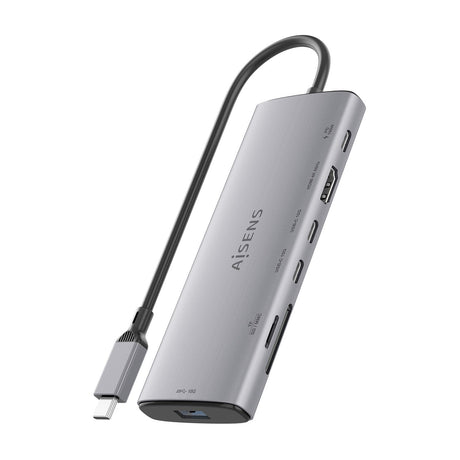 EAN 8435739903599 - AISENS ASUC-7P031-GR base para portátil y replicador de puertos Alámbrico USB 3.2 Gen 1 (3.1 Gen 1) Type- imagen 3