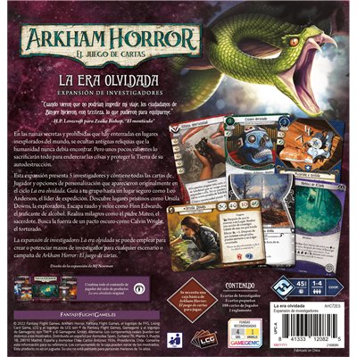 Juego De Mesa Arkham Horror Lcg: La Era Olvidada Expansion Investigadores Edad Recomendada 14 Años