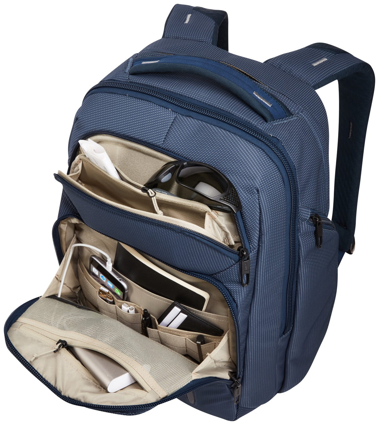Mochila Thule Crossover 2 Dress Blue 30l Compartimento Acolchado Para Portátiles Hasta 15.6'/39.6cm Bolsillo Con Bloqueo Rfid Nailon