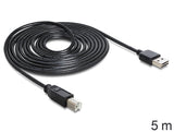 Delock 85553 Cable Usb 2.0 -> Tipo B (Impresora) 5m Negro