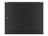 Lanberg Armario Rack 19 "Montaje Pared 9u / 600x600 Con Puerta Metal Negra (Paquete Plano)