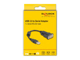 Delock 61549 Adaptador Usb 2.0 Tipo-A A 1 X Serie Rs-232 D-Sub 9 Pines Macho Con Núcleo De Ferrita 0,25 M