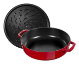 Staub Roaster Chistera 28cm Round Cherry Rojo 40511-474-0 405114740 (40511-474-0)
