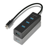 Hub 4-Portowy Hue-S2c Usb 3.2 Gen 1 Charging Hub, 40cm Usb-C Kabel, Microusb Dodatkowe Zasilanie