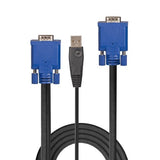 Lindy 32187 Cable Para Video, Teclado Y Ratón (Kvm) Negro, Azul 3 M