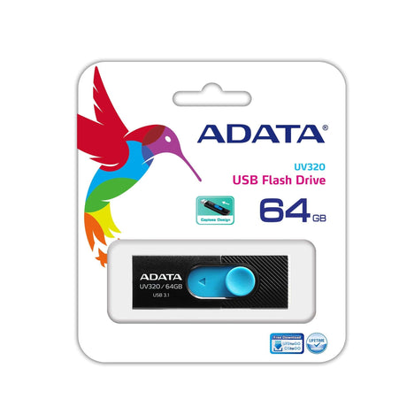EAN 4713218462824 - ADATA UV320 unidad flash USB 64 GB USB tipo A 3.2 Gen 1 (3.1 Gen 1) Negro, Azul imagen 3
