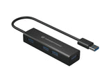Conceptronic Hub 3.0 4 Puertos Usb 3.0 Con Adaptador Usb-C Negro