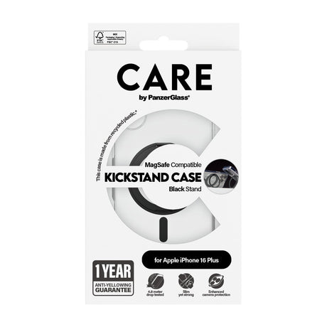 EAN 5715685003844 - PanzerGlass CARE™ by ® Case Transparent w. Black Kickstand & MagSafe iPhone 16 Plus funda para teléfono m imagen 3