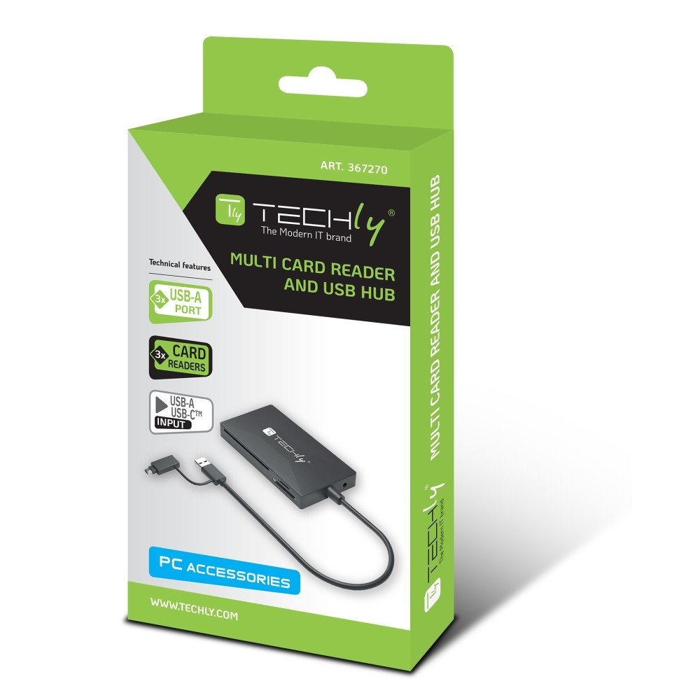 Techly Multi-Kartenleser Und Hub Usb-A C
