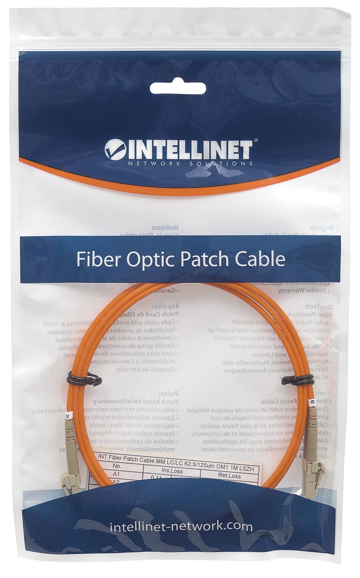 EAN 0766623471213 - Intellinet 2.0m LC M/M Cable de fibra óptica e InfiniBand 2 m Naranja imagen 4