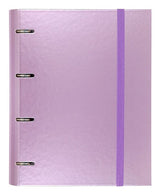 Carchivo Carpeblock Metal Carpeta Cartón Forrado Plastificado A4 Anillas Mixtas 4x35mm C/Recambio 100h 4x4 Malva