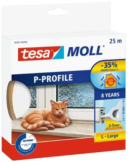 Tesa Insulation Dichtungsband De Gummi L 25 M X 9 Mm Blanco