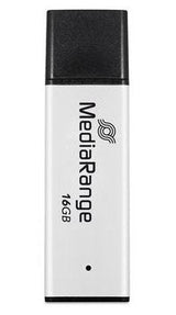 Memoria Usb Mediarange High Performance 16 Gb, Plateado/Negro, Usb-A 3.2 Gen 1 Mr1899
