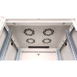 Roline 19-Zoll Netzwerkschrank Basic 22 He, 600x600 Bxt Glastr Grau