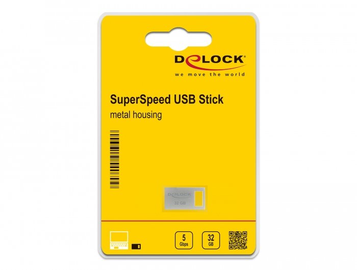 Pendrive Delock 54070 32 Gb Usb Tipo A 3.2 Gen 1 (3.1 Gen 1) Plata