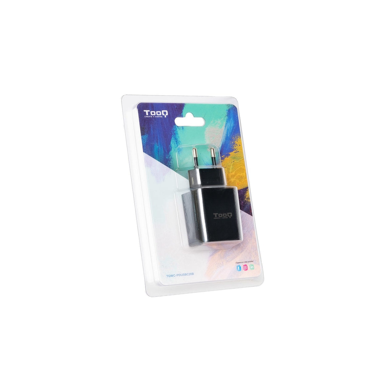 Tooq Cargador De Pared 1x Usb-C/Pd 20w - Negro