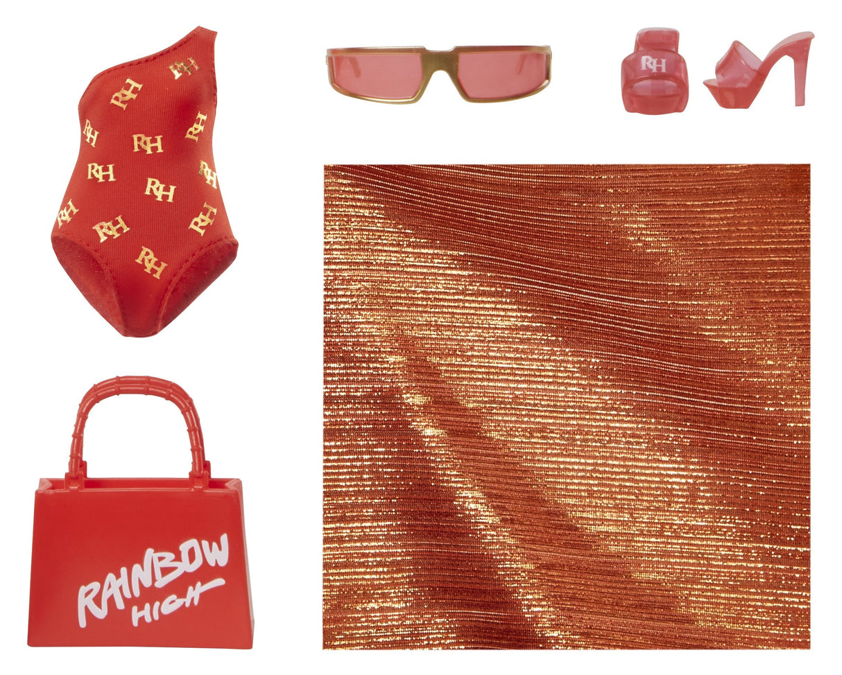 Muñeca  Mga Entertainment Rainbow High Swim & Style - Ruby Rojo, 507277-Euc