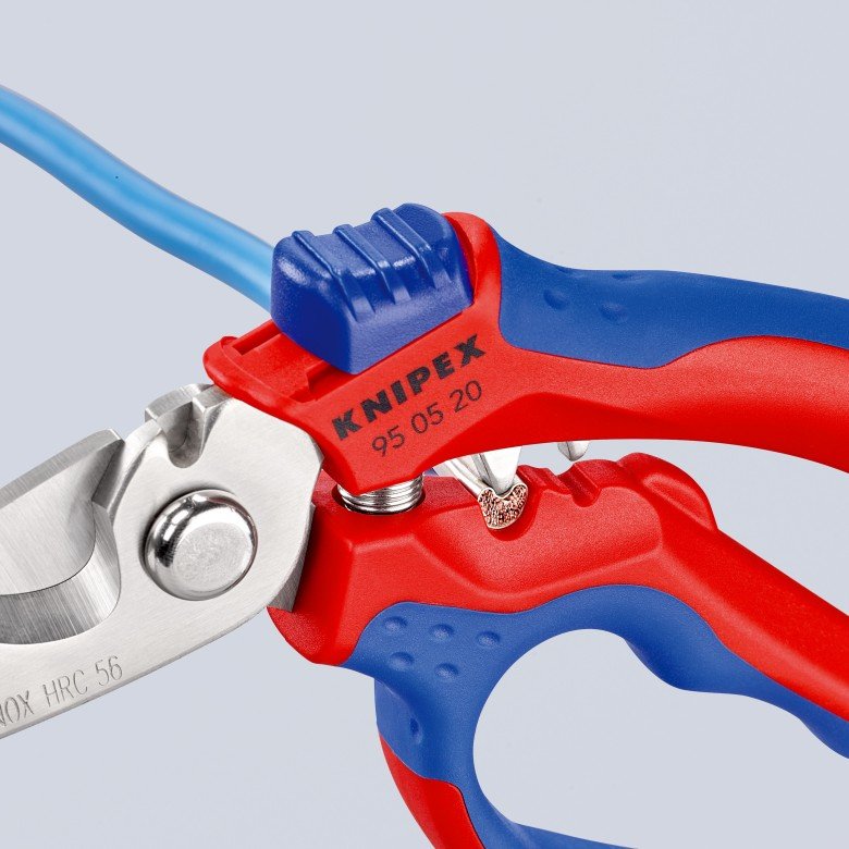 Tijeras Eléctricas Con Ángulo De Knipex 95 05 20 Sb Rojo/Azul