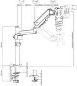 EAN 0662919099102 - V7 DM1TA-1E soporte para monitor 81,3 cm (32") Escritorio Plata imagen 10
