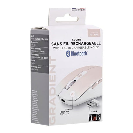 EAN 3303170113219 - T'nB MWGRADIENTPK ratón mano derecha Bluetooth + USB Type-C 1600 DPI imagen 5