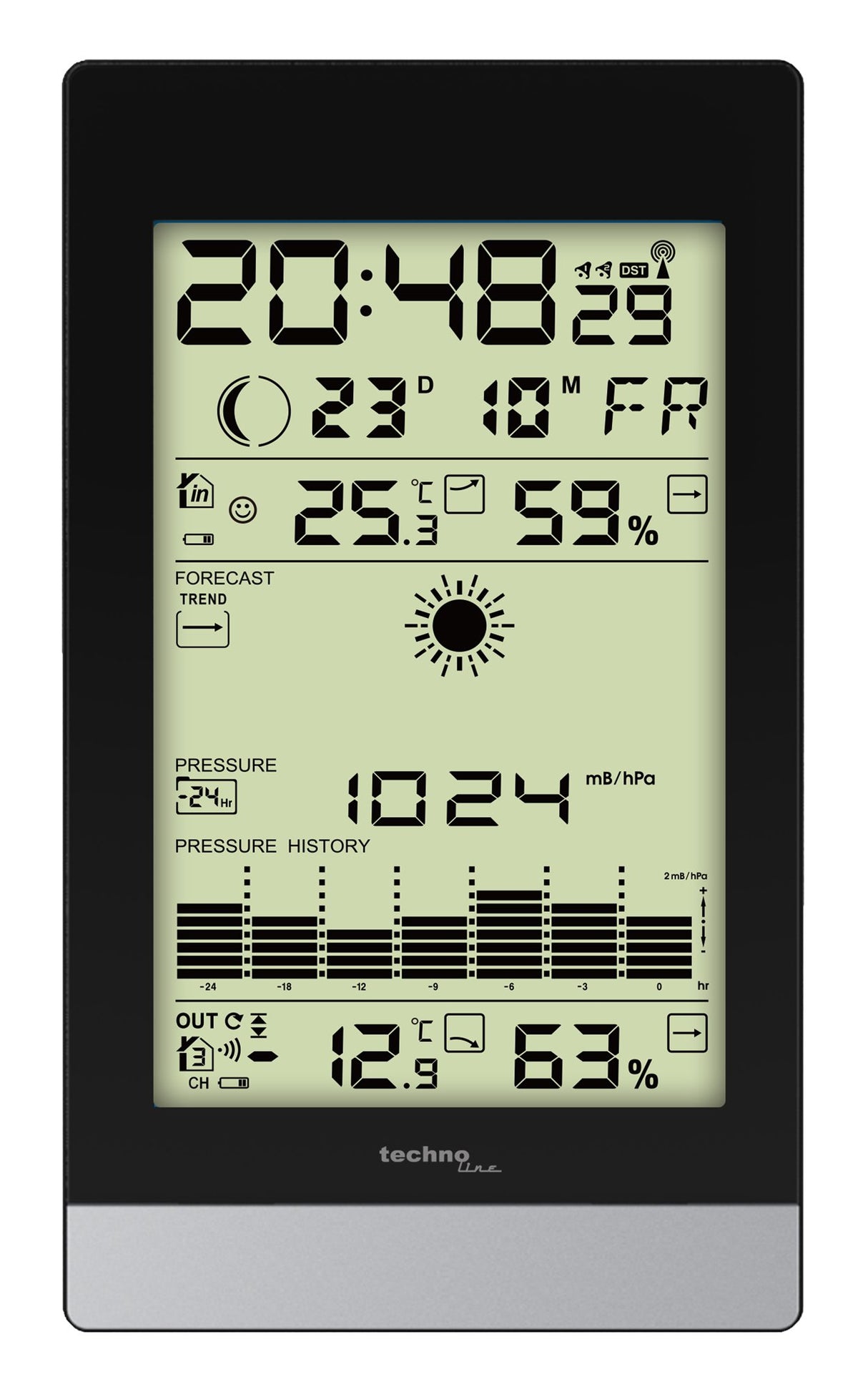 EAN 4029665290508 - Technoline WS 9050 estación meteorológica digital Negro, Plata imagen 1