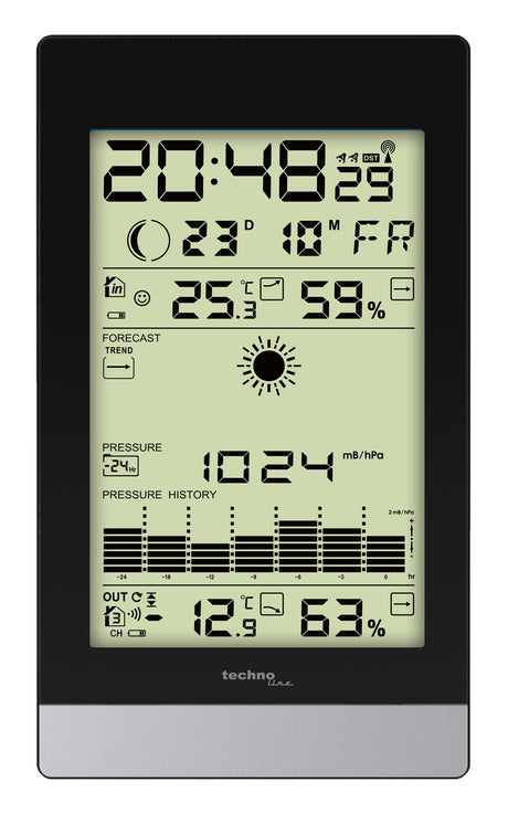 EAN 4029665290508 - Technoline WS 9050 estación meteorológica digital Negro, Plata imagen 1