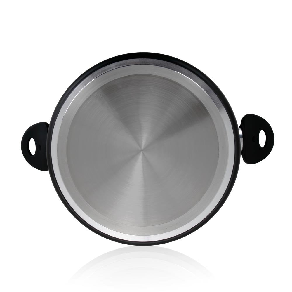 Orbegozo Cfh 3024 Cacerola Honda De Aluminio Forjado - 6l De Capacidad - Antiadherente - Mango Ergonomico - Tapa De