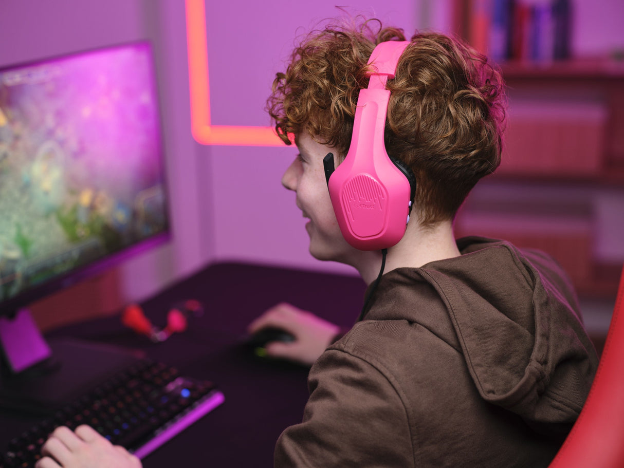 Auriculares Gaming Con Micrófono Trust Gaming Gxt 415 Zirox Jack 3.5 Rosas