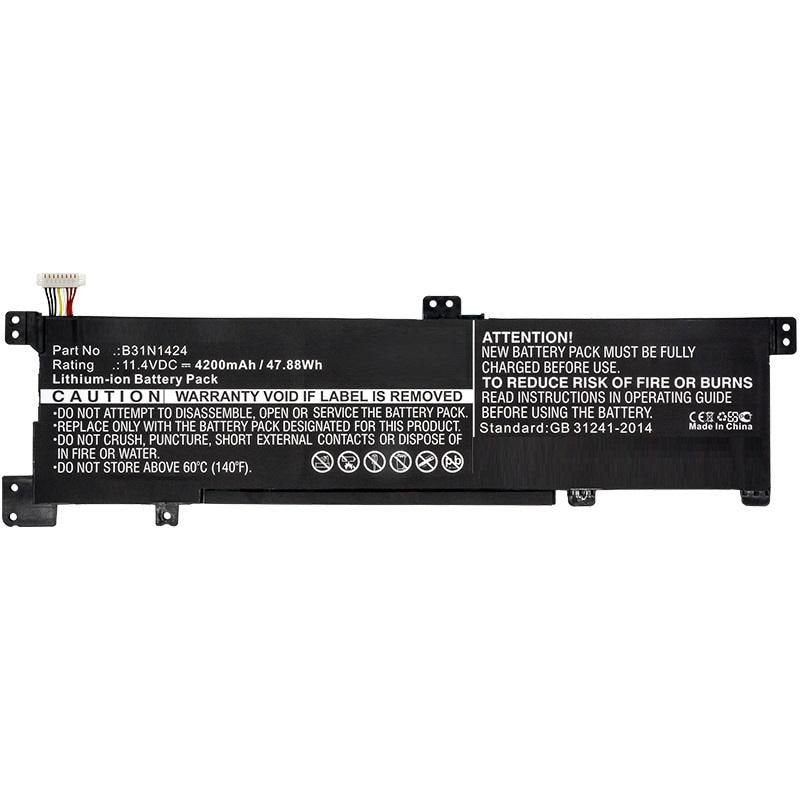 Coreparts Batería Para Asus 39wh Li-Ion 11.4v 3400mah, A400u, A401l, K401, K401lb, K401lb5010, K401lb5200, K401lb5500
